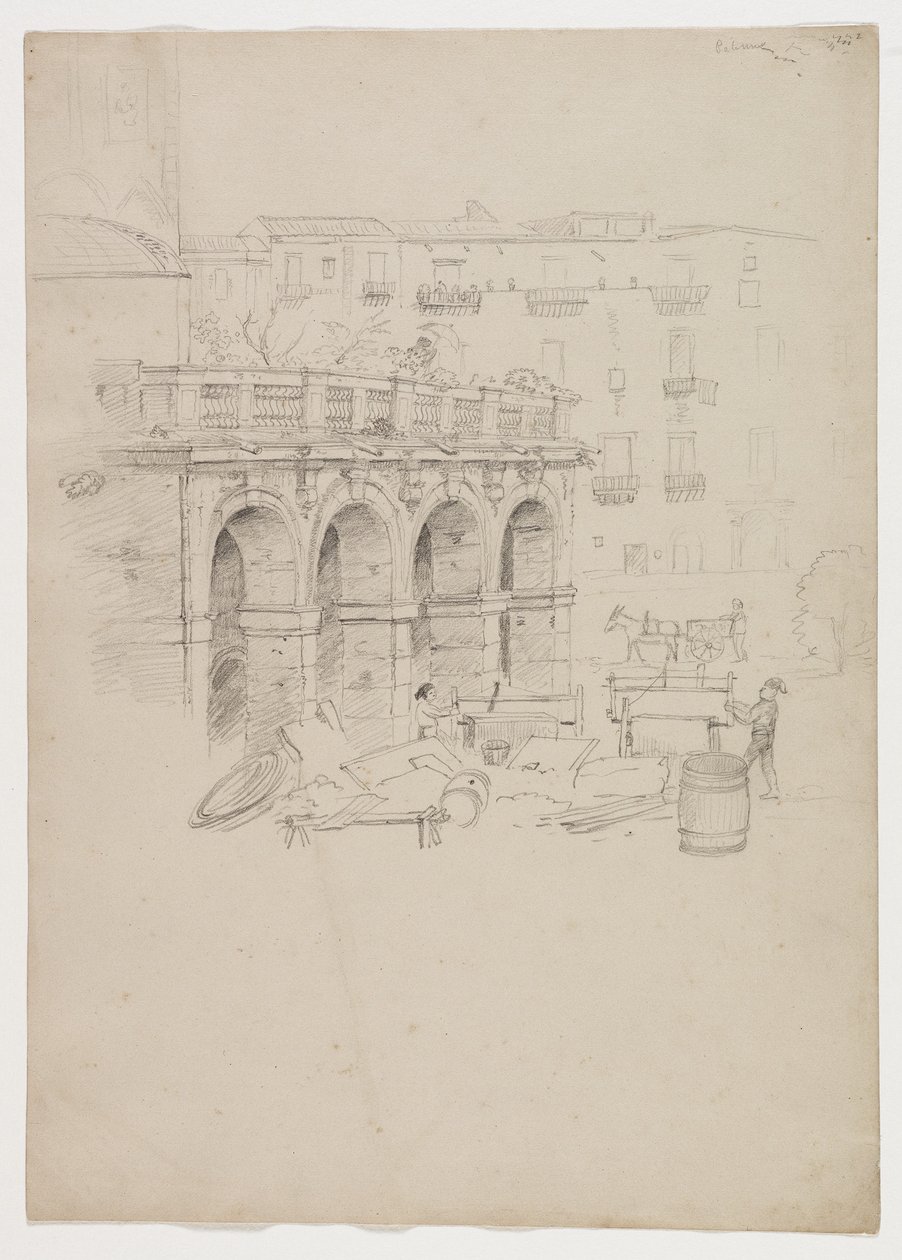 Arkada w Palermo, Sycylia, 1842 r. autorstwa Thomas Cole