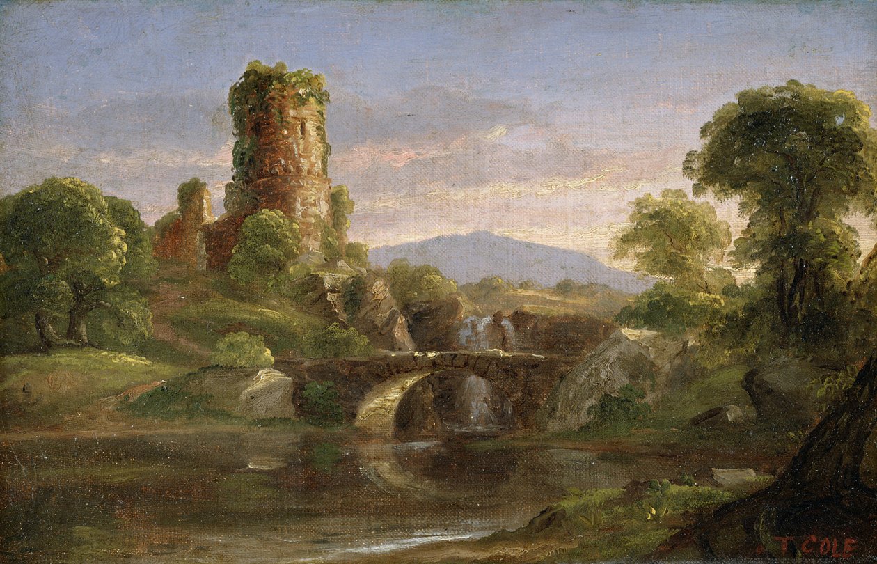 Zamek i rzeka autorstwa Thomas Cole
