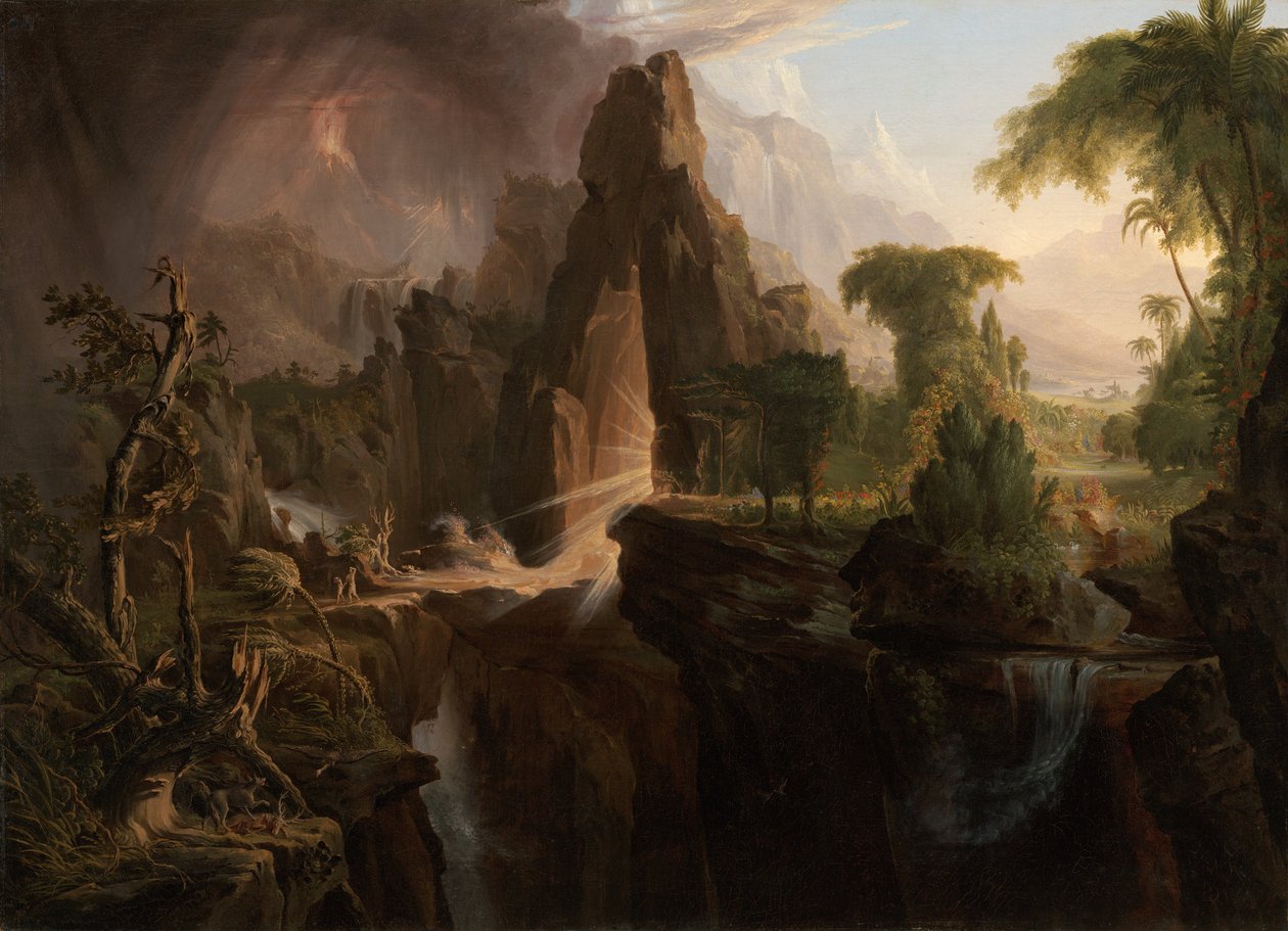 Wypędzenie z Ogrodu Eden autorstwa Thomas Cole