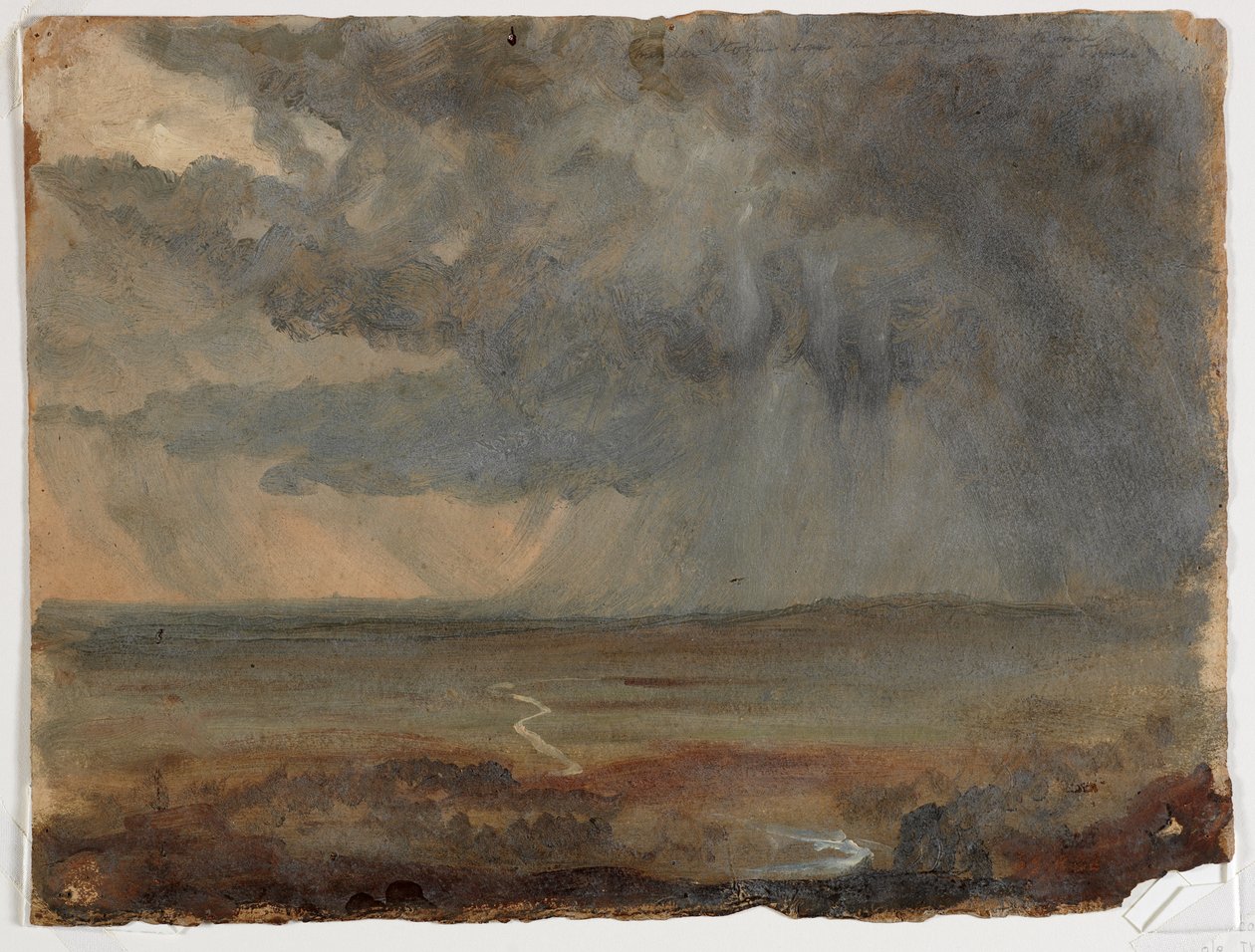 Burzowy krajobraz, ok. 1832 (olej na papierze) autorstwa Thomas Cole