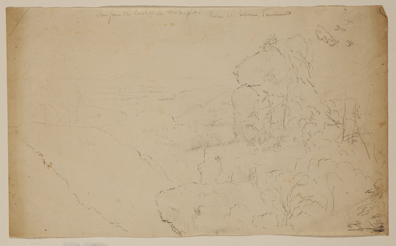 The Last of the Mohicans (grafitowy ołówek na papierze w kolorze złamanej bieli) autorstwa Thomas Cole