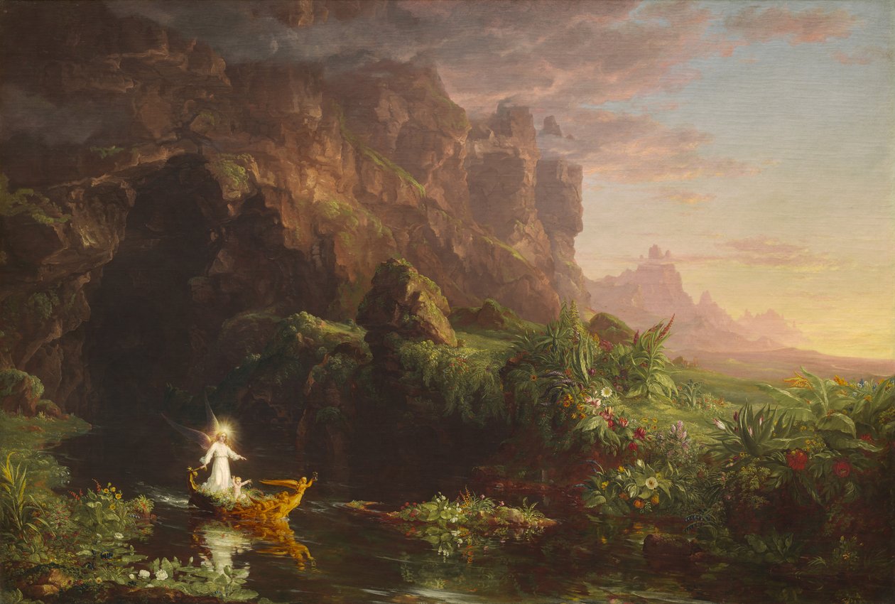 Podróż życia: dzieciństwo, 1842 r. autorstwa Thomas Cole