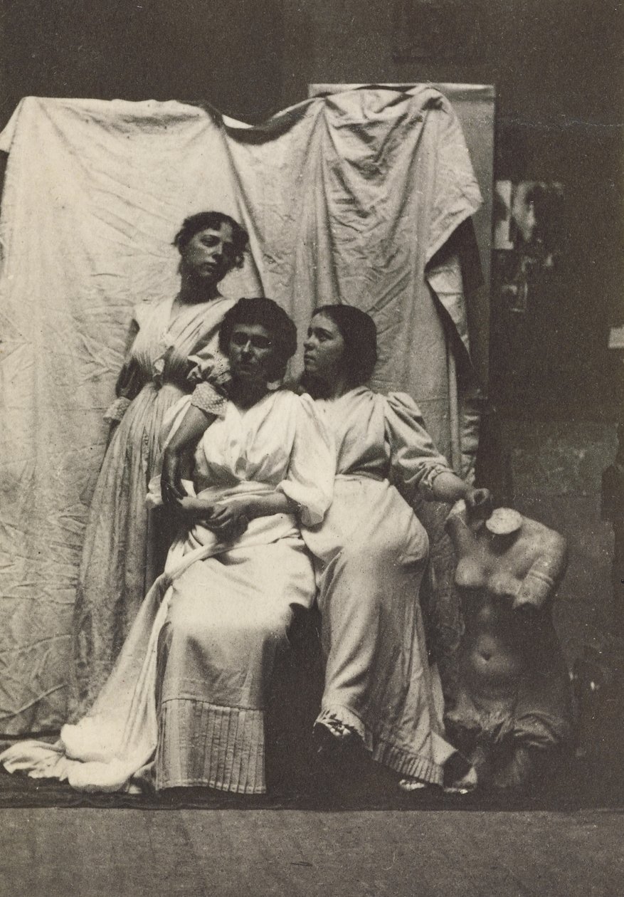 Kuzyni kucharzy w kostiumach klasycznych w Eakins Chestnut Street Studio, ok. 1892 (odbitka platynowa) autorstwa Thomas Eakins