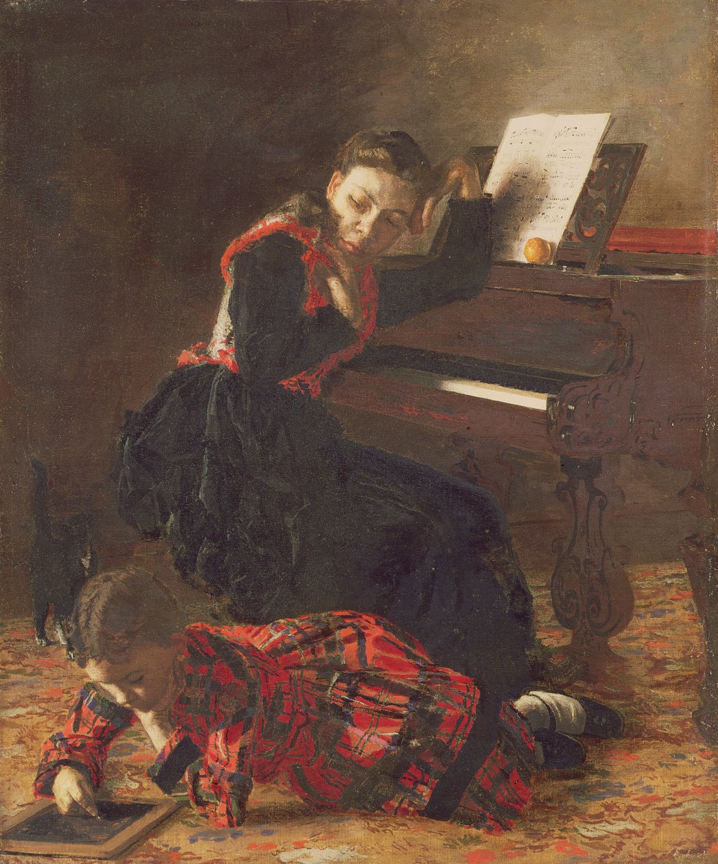 Scena domowa, ok. 1870-71 autorstwa Thomas Eakins
