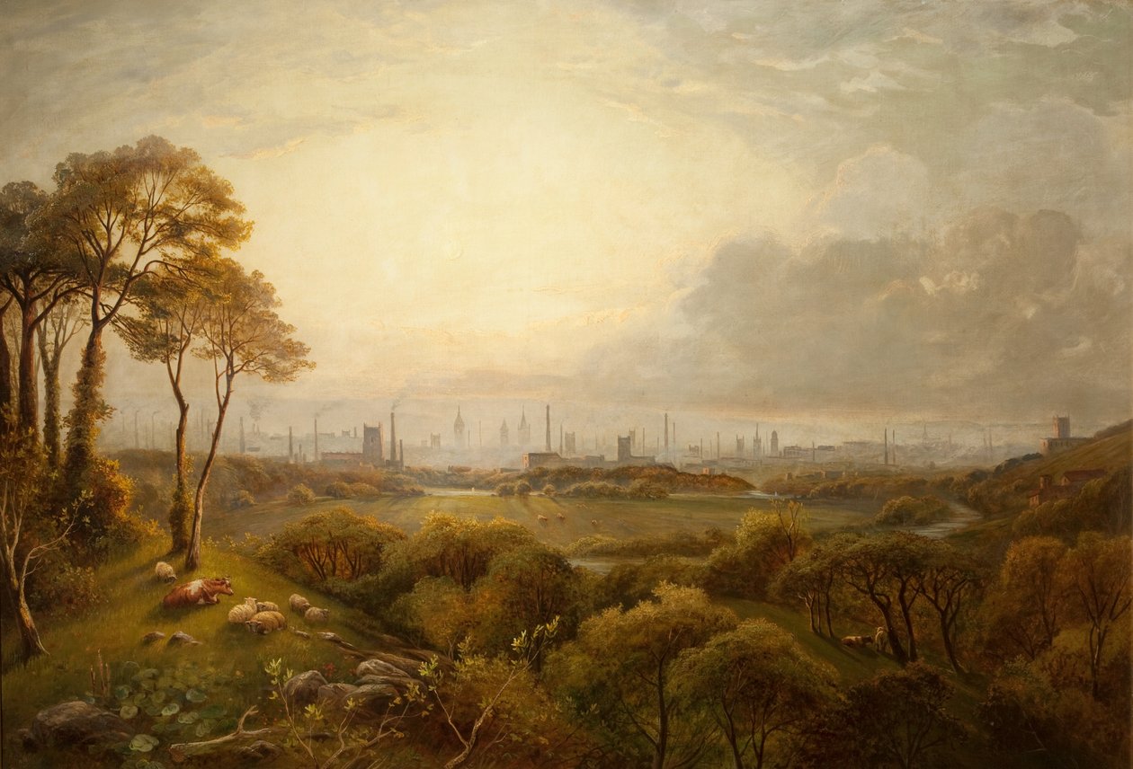 Widok na Manchester autorstwa Thomas Creswick