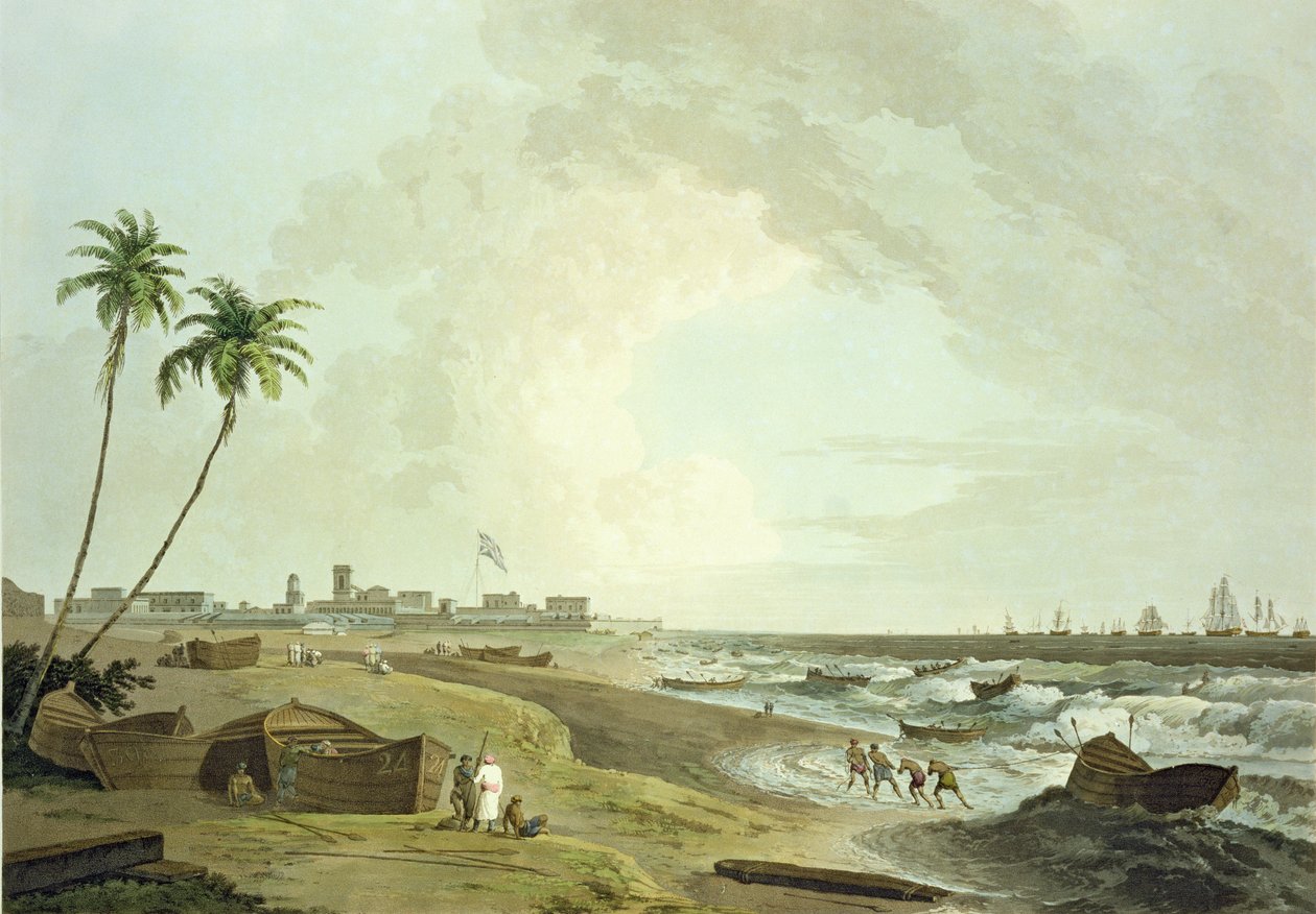 Widok południowo-wschodni Fort St. George, Madras, tablica 33 z 