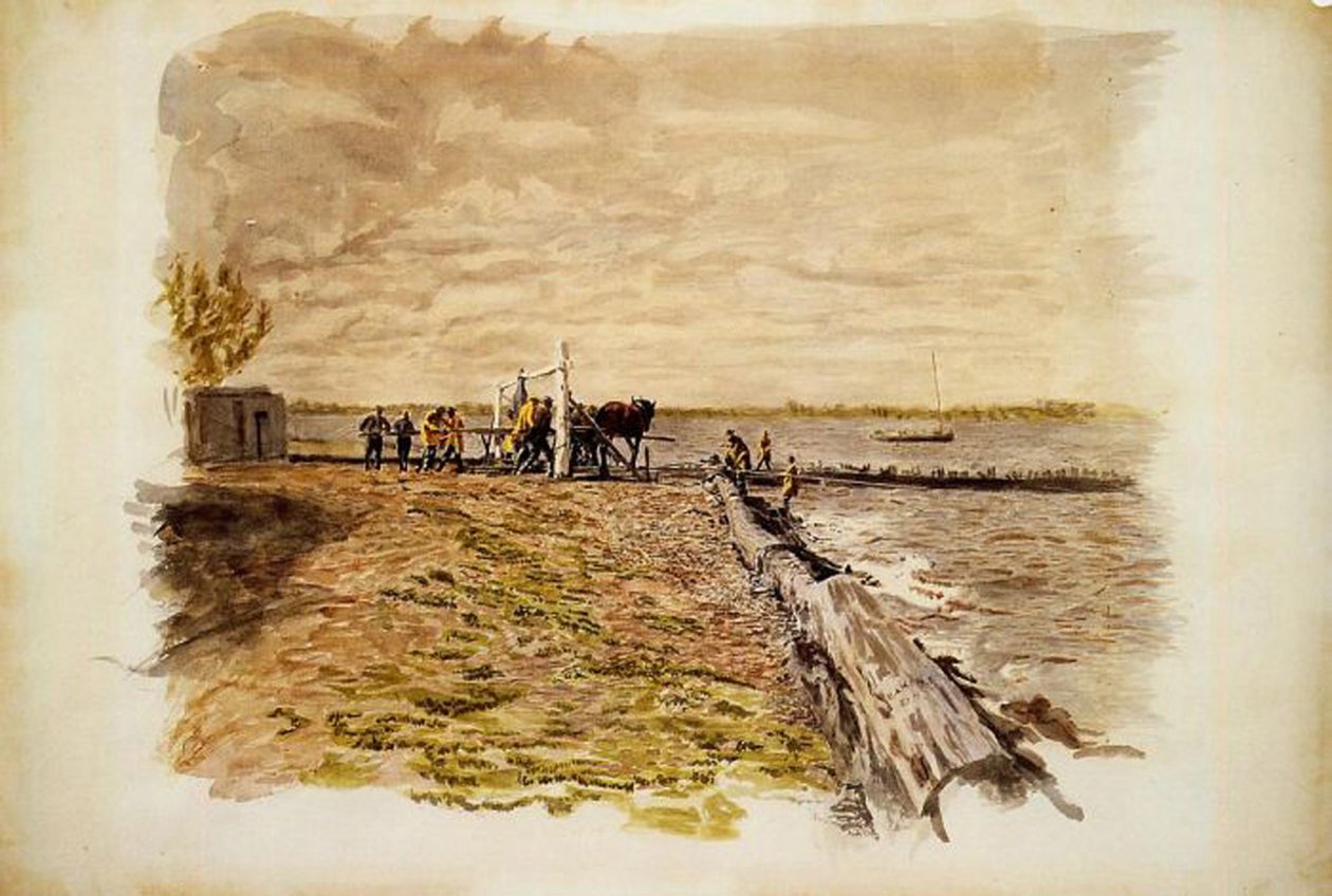 Rysowanie Sekwany autorstwa Thomas Eakins