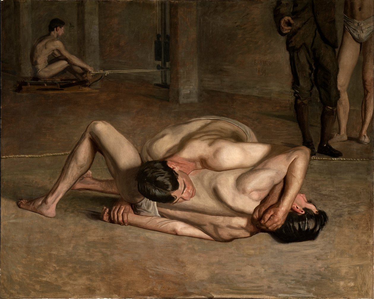 Wrestlerzy autorstwa Thomas Eakins