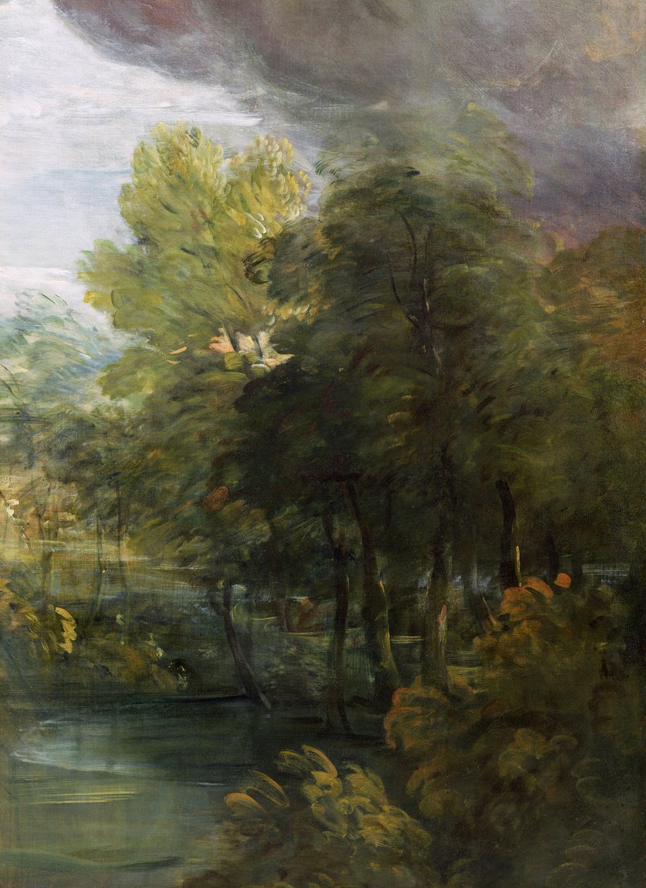 Krajobraz z basenem autorstwa Thomas Gainsborough