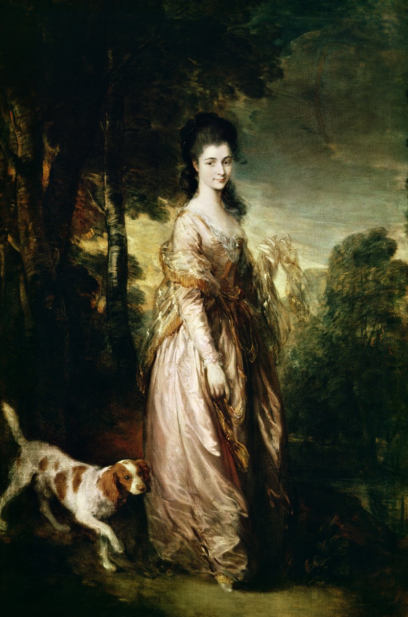 Portret pani Lowndes-Stone (1758-1837) c.1775 autorstwa Thomas Gainsborough