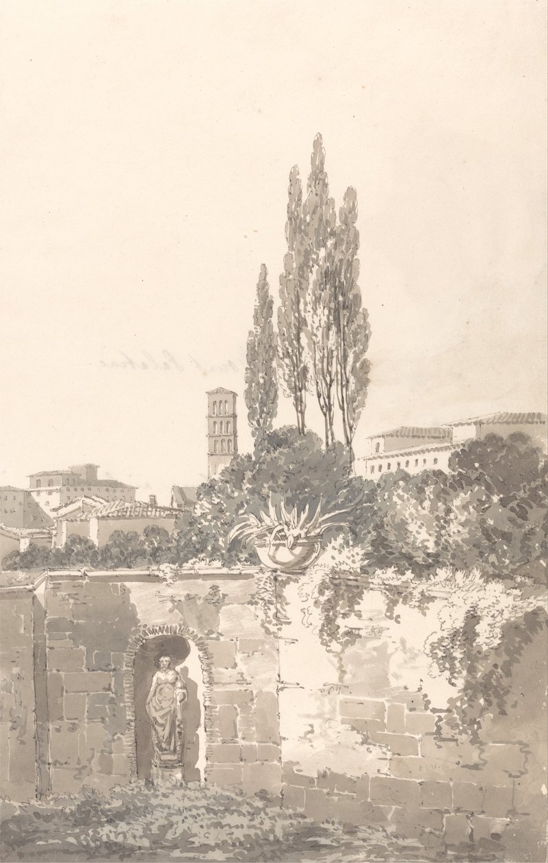 W ogrodach Farnese, Rzym autorstwa Thomas Girtin