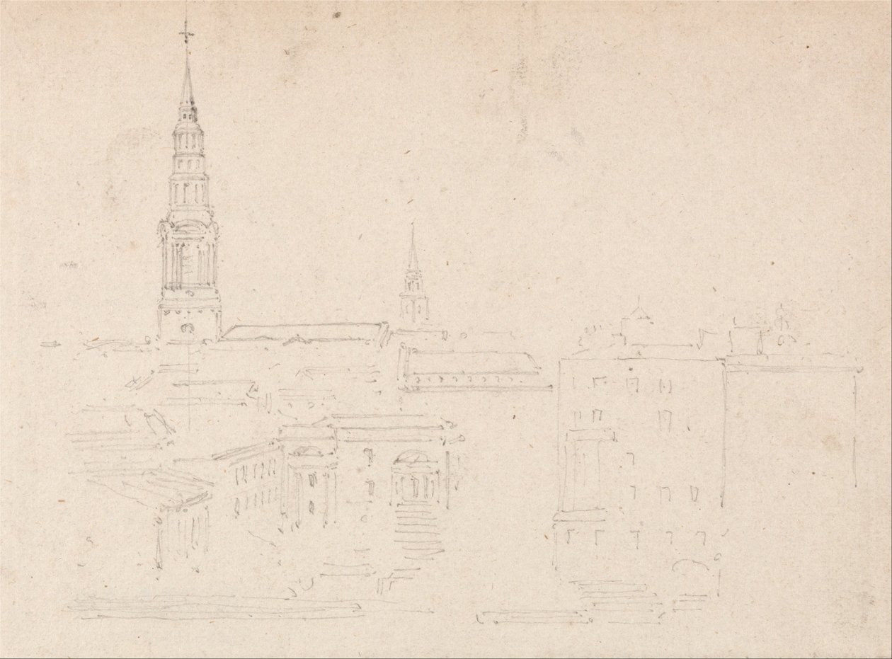 St. Brides, Fleet Street, Londyn autorstwa Thomas Girtin