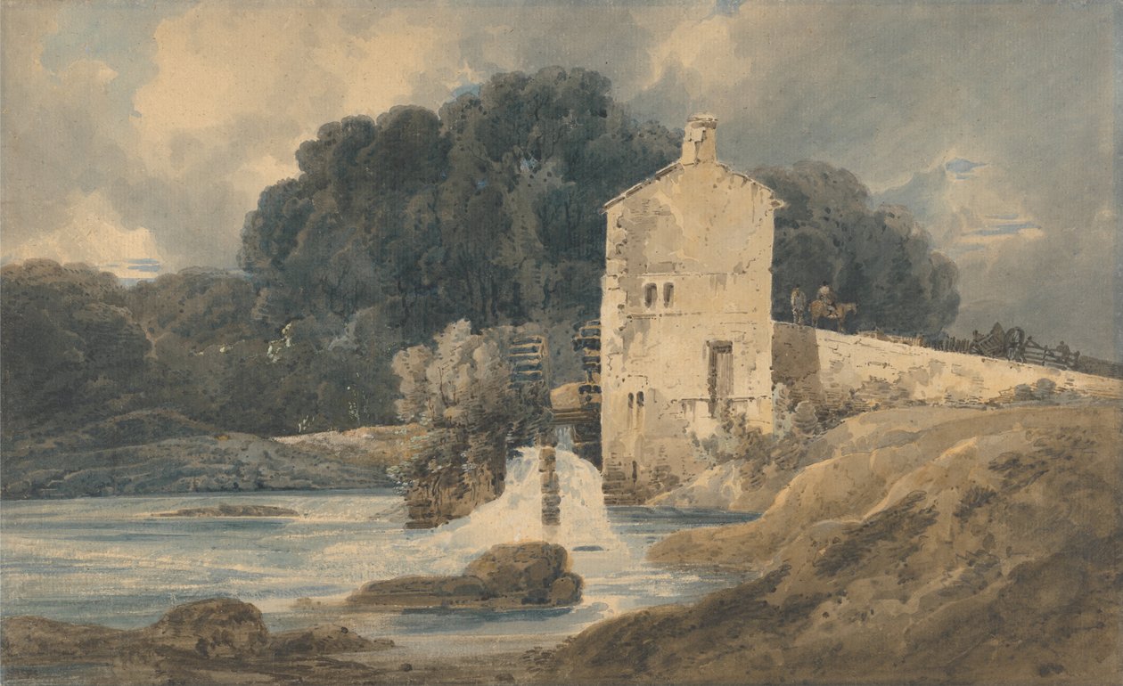 Młyn opactwa, Knaresborough autorstwa Thomas Girtin