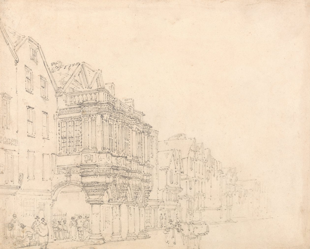 Ratusz, Exeter autorstwa Thomas Girtin