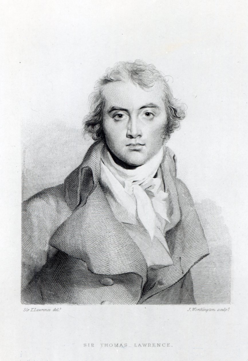 Autoportret, grawerowane przez J. Worthington autorstwa Thomas Lawrence