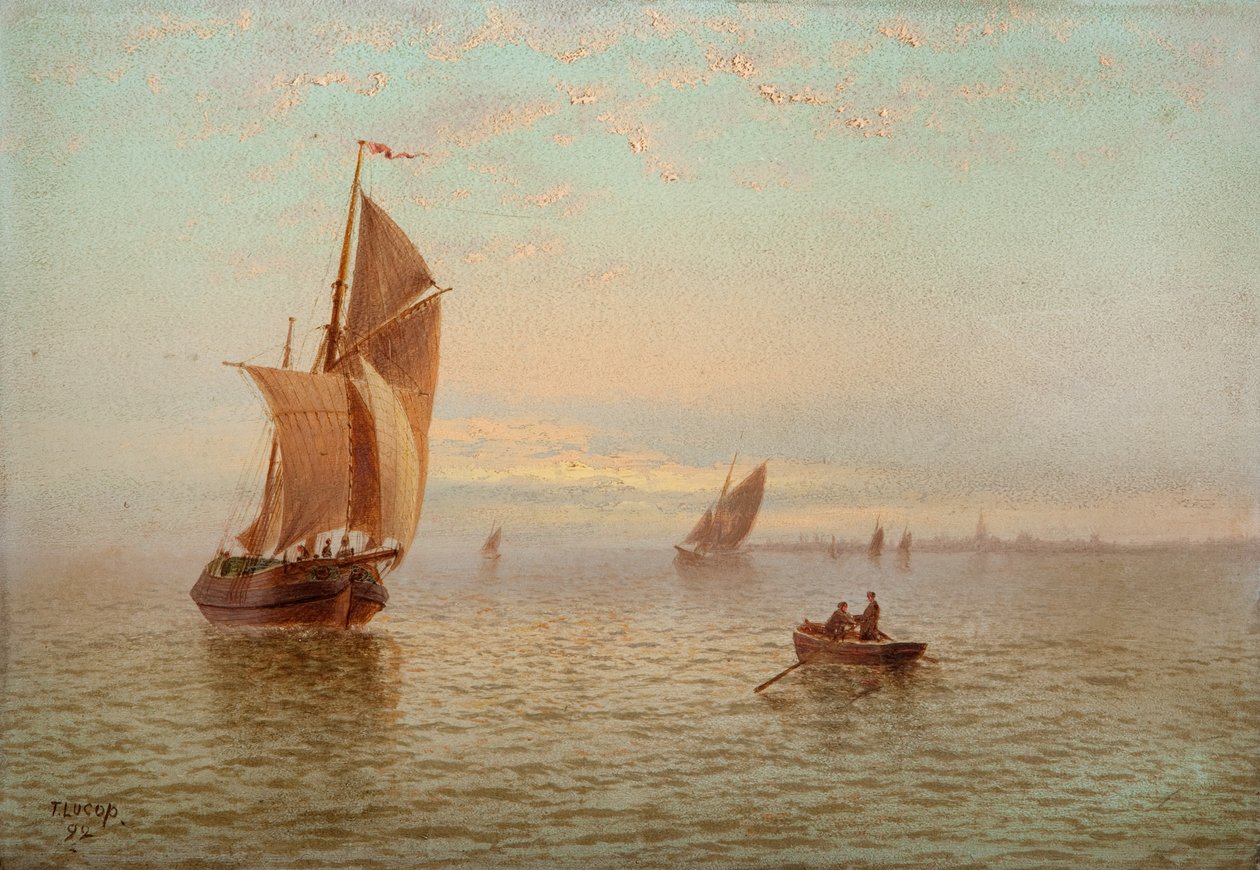 Wieczór, Scena nadmorska, 1892 autorstwa Thomas Lucop