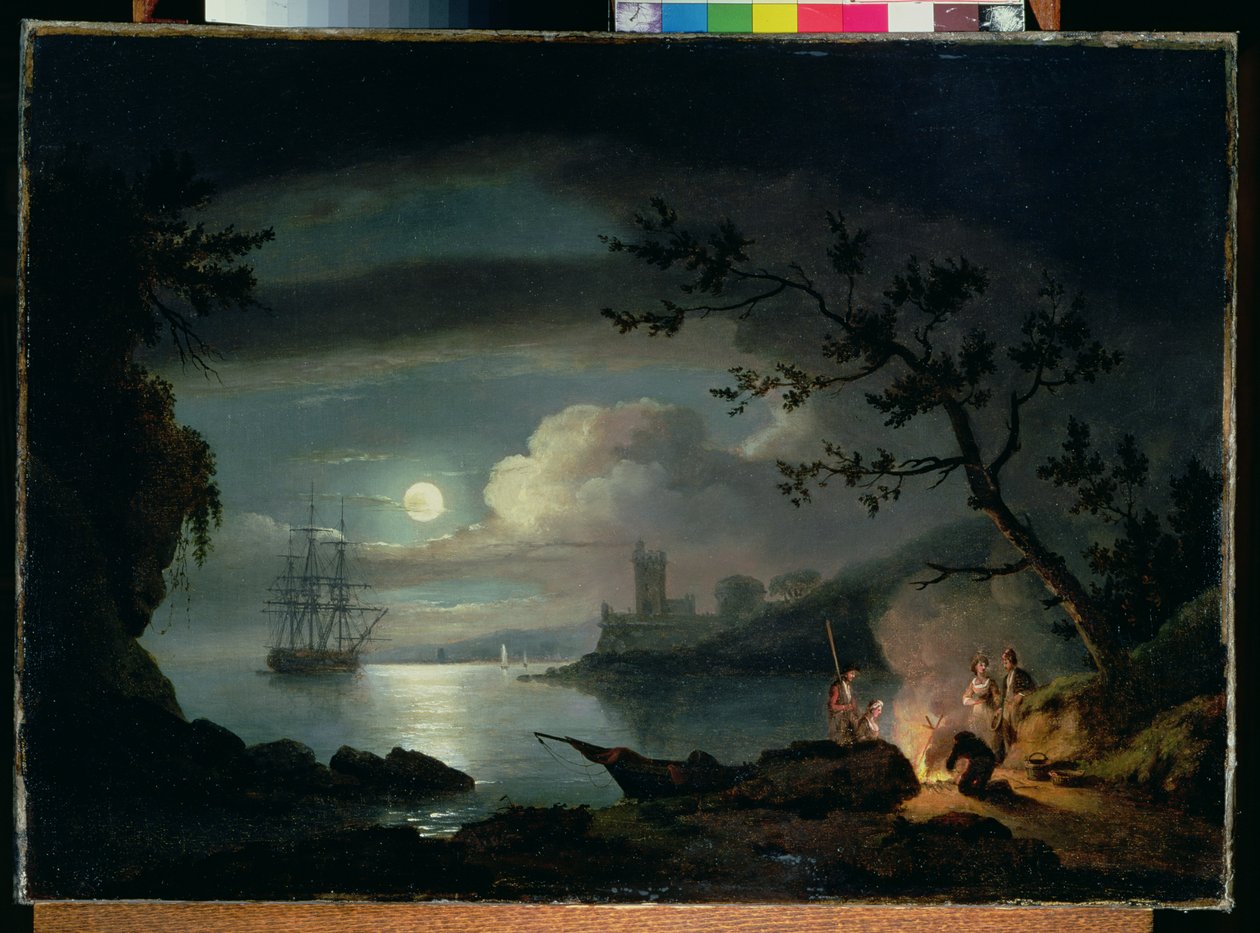 Teignmouth przy świetle księżyca autorstwa Thomas Luny