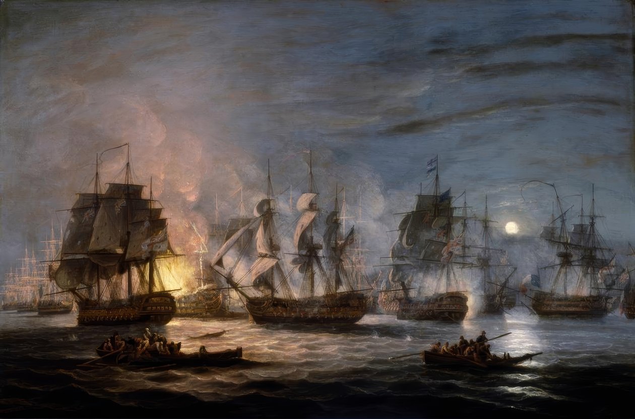 Bitwa nad Nilem, 1 sierpnia 1798 autorstwa Thomas Luny