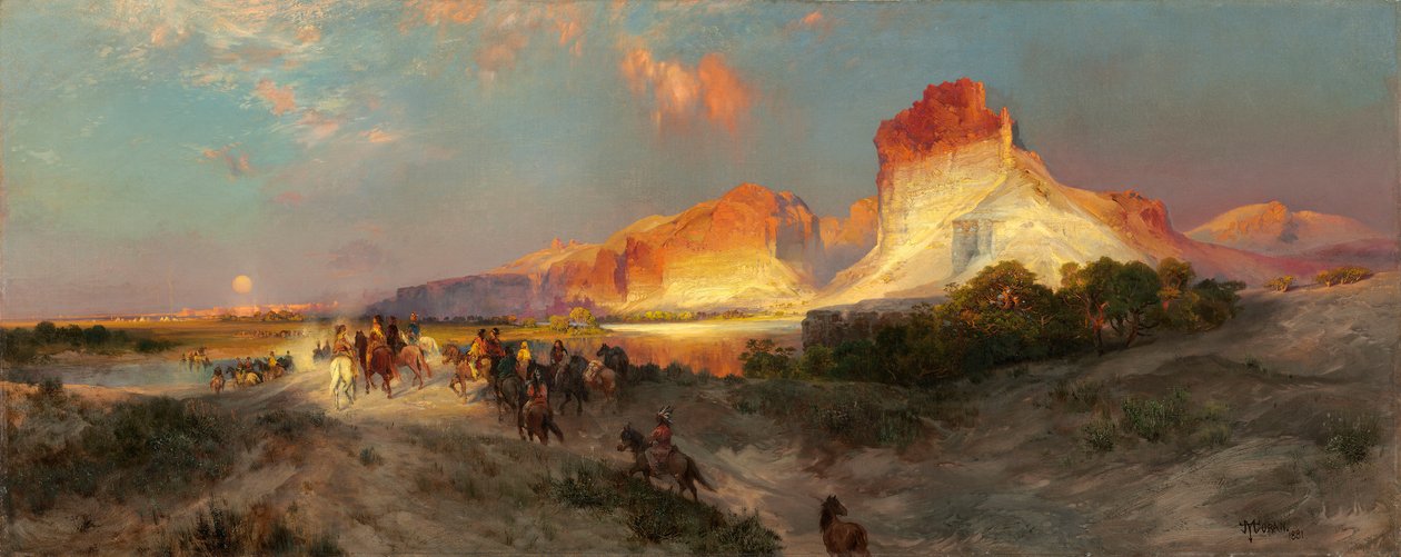 Klify Green River, Wyoming, 1881 autorstwa Thomas Moran