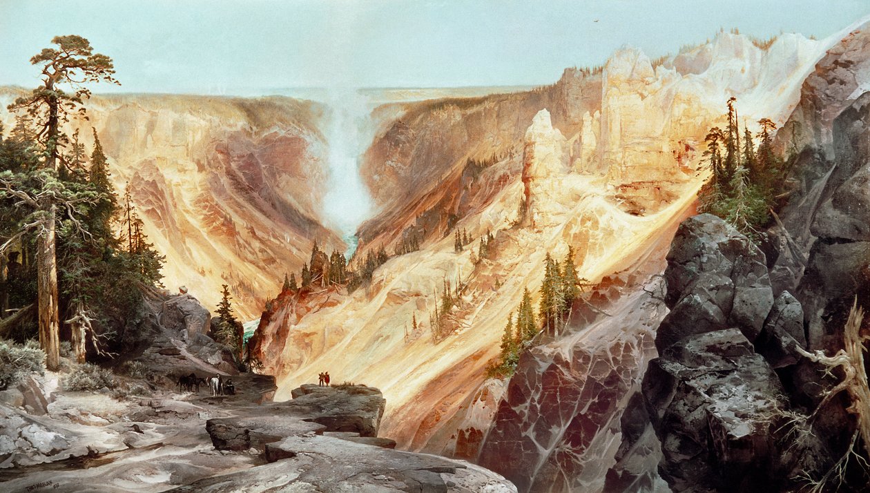 Wielki Kanion Yellowstone, 1872 r. autorstwa Thomas Moran