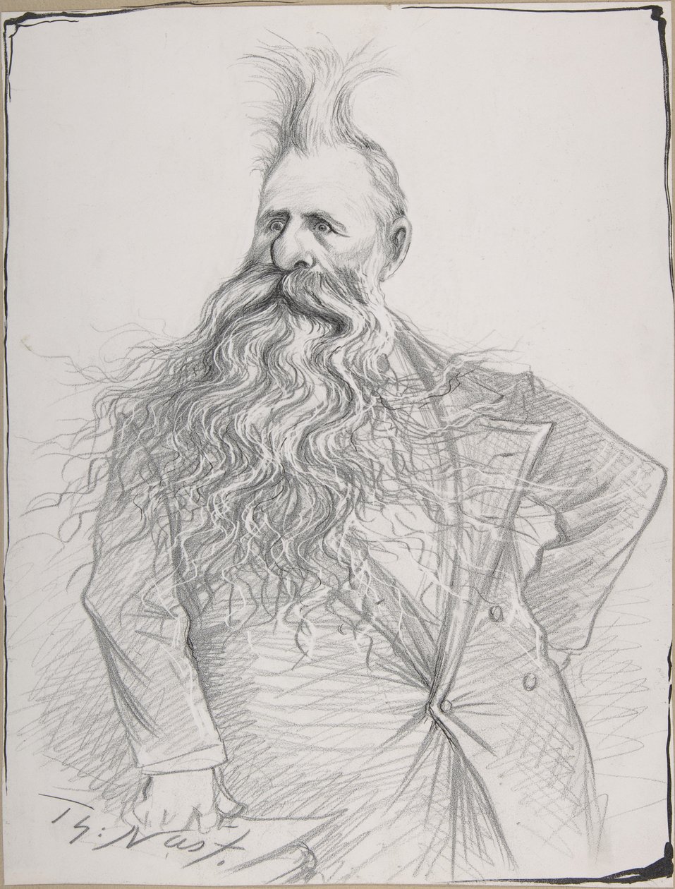 Karykatura senatora Josepha N. Dolph autorstwa Thomas Nast