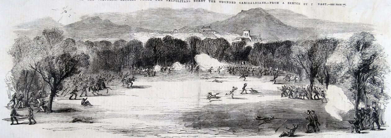 Bitwa pod Volturno, 1860 autorstwa Thomas Nast