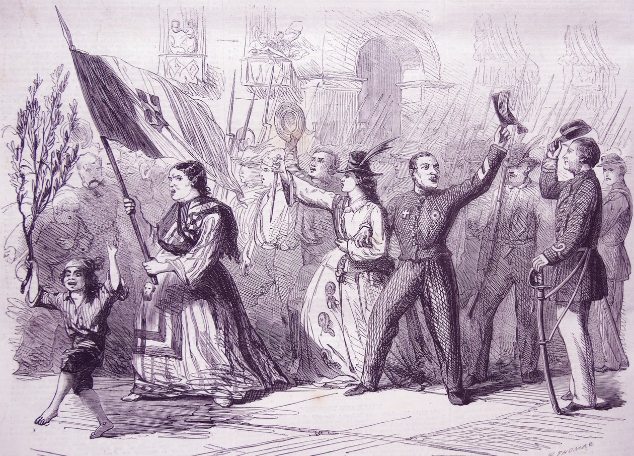Rewolucja w Neapolu, 1860 autorstwa Thomas Nast