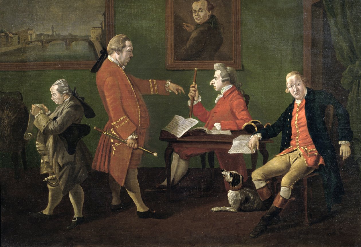 Lord William Cavendish (później 5. książę Devonshire), William FitzHerbert i Mr Short (tutor), ok. 1780 autorstwa Thomas Patch
