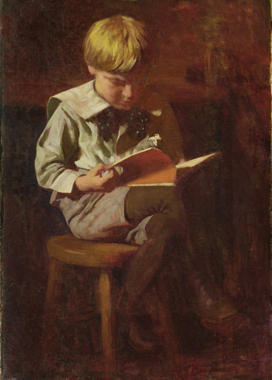 Ned Anschutz (Chłopiec czytający) autorstwa Thomas Pollock Anschutz