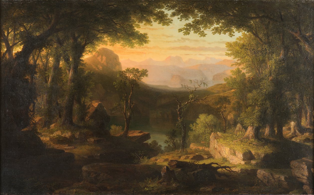 Zmierzch na pustyni, 1840-70 autorstwa Thomas Pritchard Rossiter