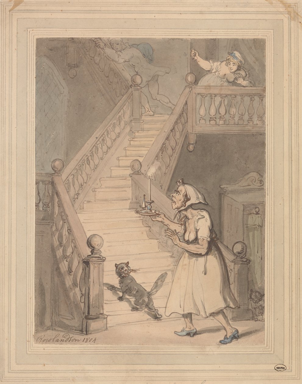 Panna ciotka pachnąca ogniem autorstwa Thomas Rowlandson