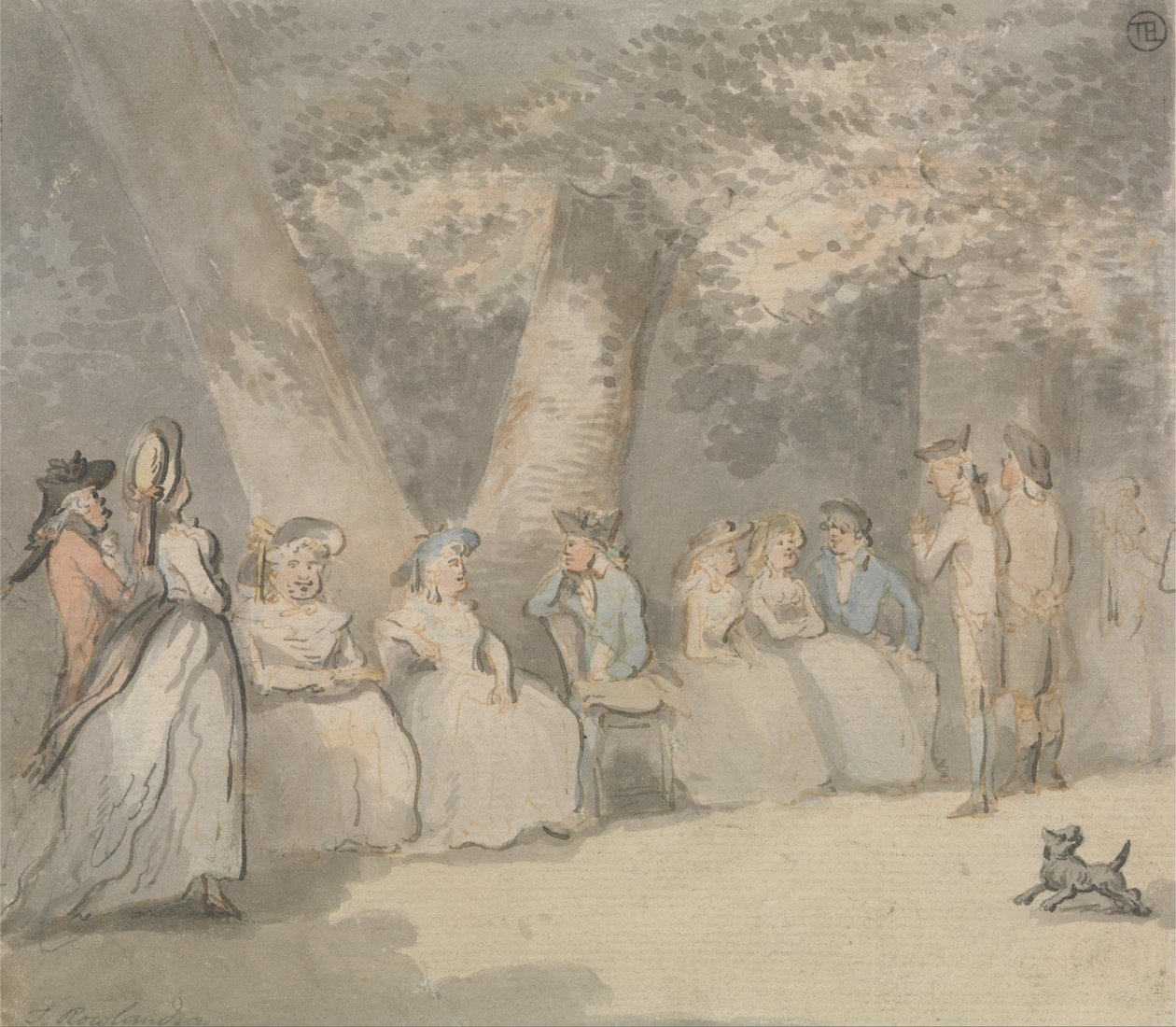 Scena parkowa autorstwa Thomas Rowlandson