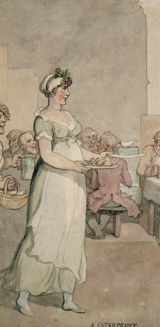 A Penny Slap Bang Shop pióro, tusz i wc na papierze, detal z 202933 autorstwa Thomas Rowlandson