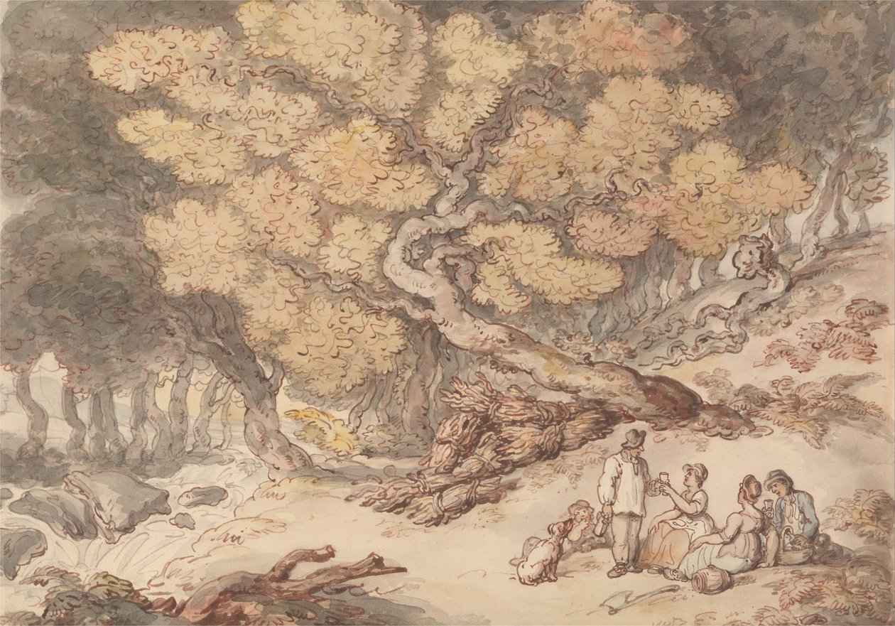Piknik drwali autorstwa Thomas Rowlandson