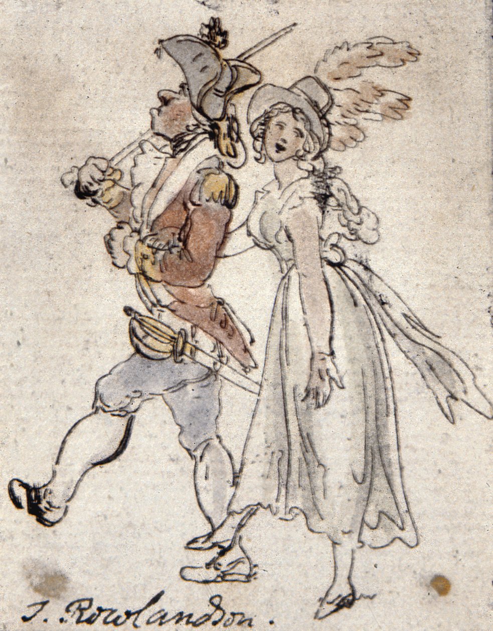 Karykatura (akwaforta ręczna) autorstwa Thomas Rowlandson