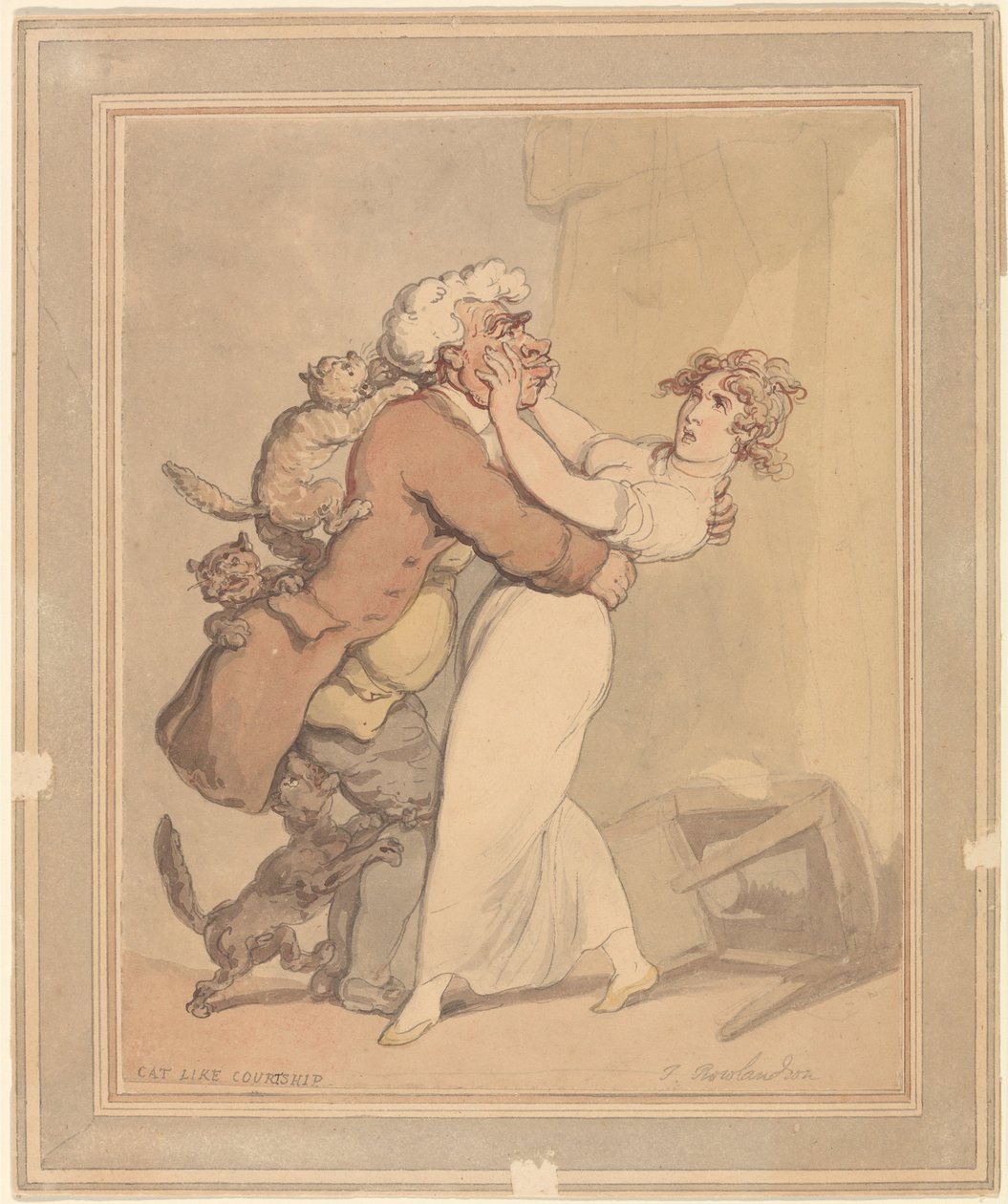 Kot jak zaloty autorstwa Thomas Rowlandson