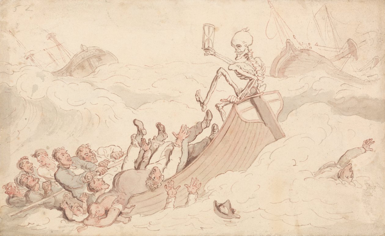 Śmierć zmieniła pilota autorstwa Thomas Rowlandson