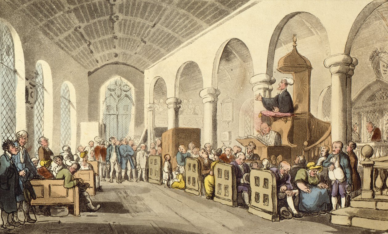 Dr Syntax Głoszenie autorstwa Thomas Rowlandson