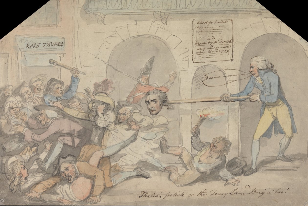 Drury Lane. Szkoła Skandalu autorstwa Thomas Rowlandson
