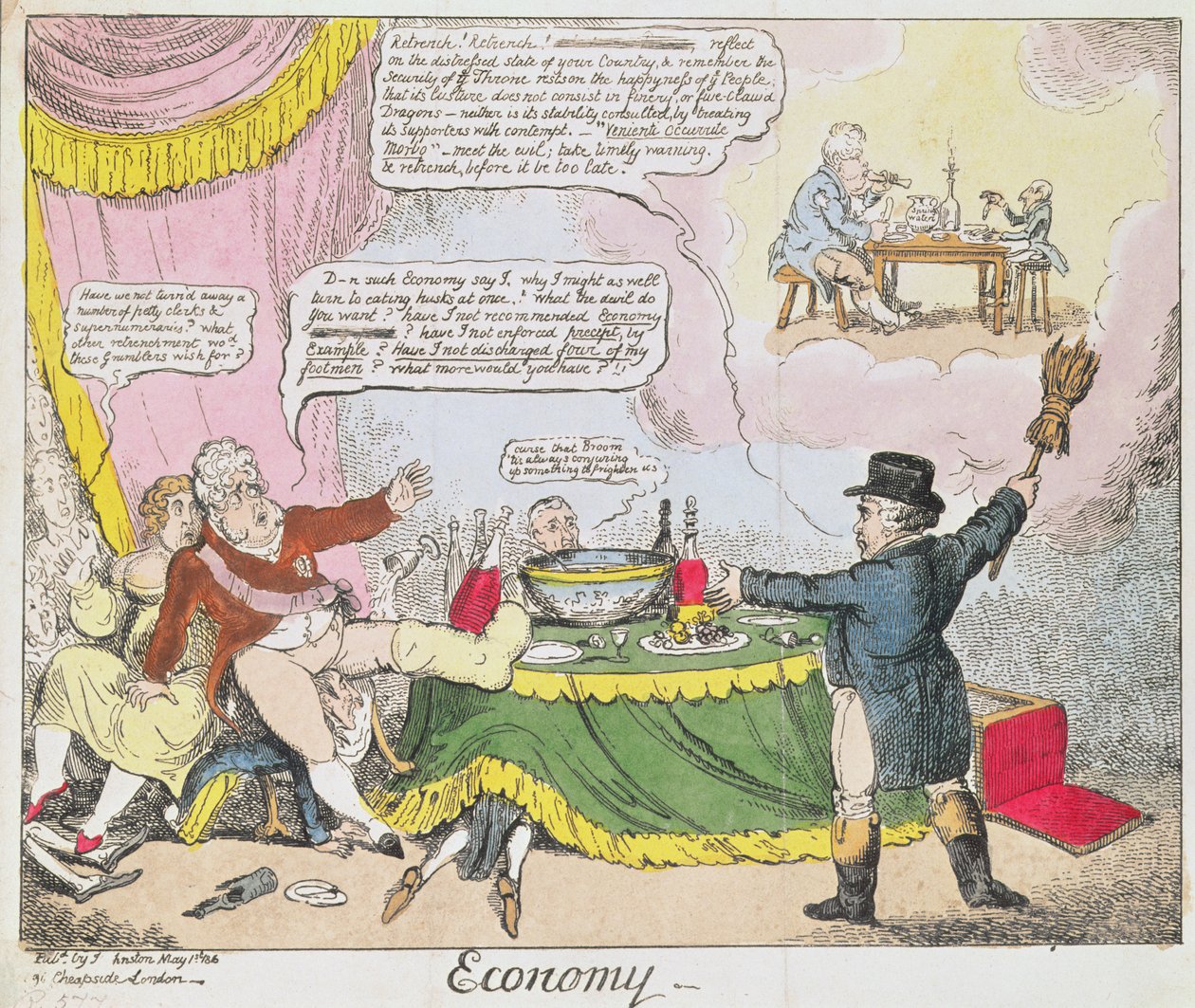 „Economy”, wyd. Johnston, Londyn, maj 1816 r. autorstwa Thomas Rowlandson