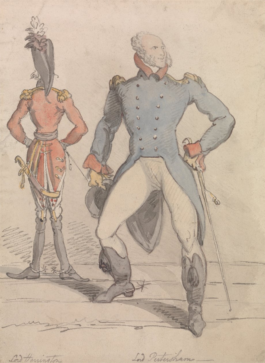 Lord Harrington i Lord Petersham autorstwa Thomas Rowlandson