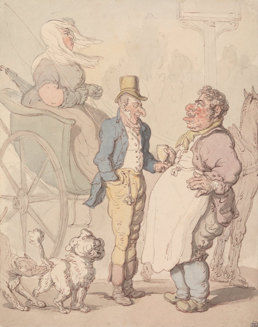 Smukły Billy biorący orzeźwienie autorstwa Thomas Rowlandson