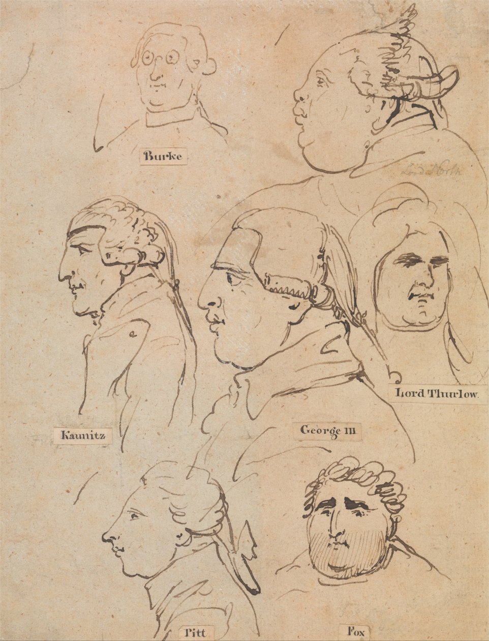 Studia o Jerzym III i mężach stanu autorstwa Thomas Rowlandson