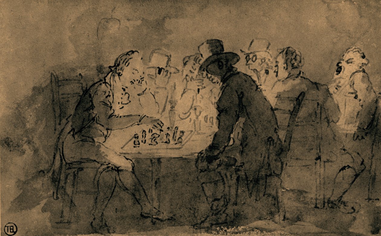 Szachiści autorstwa Thomas Rowlandson