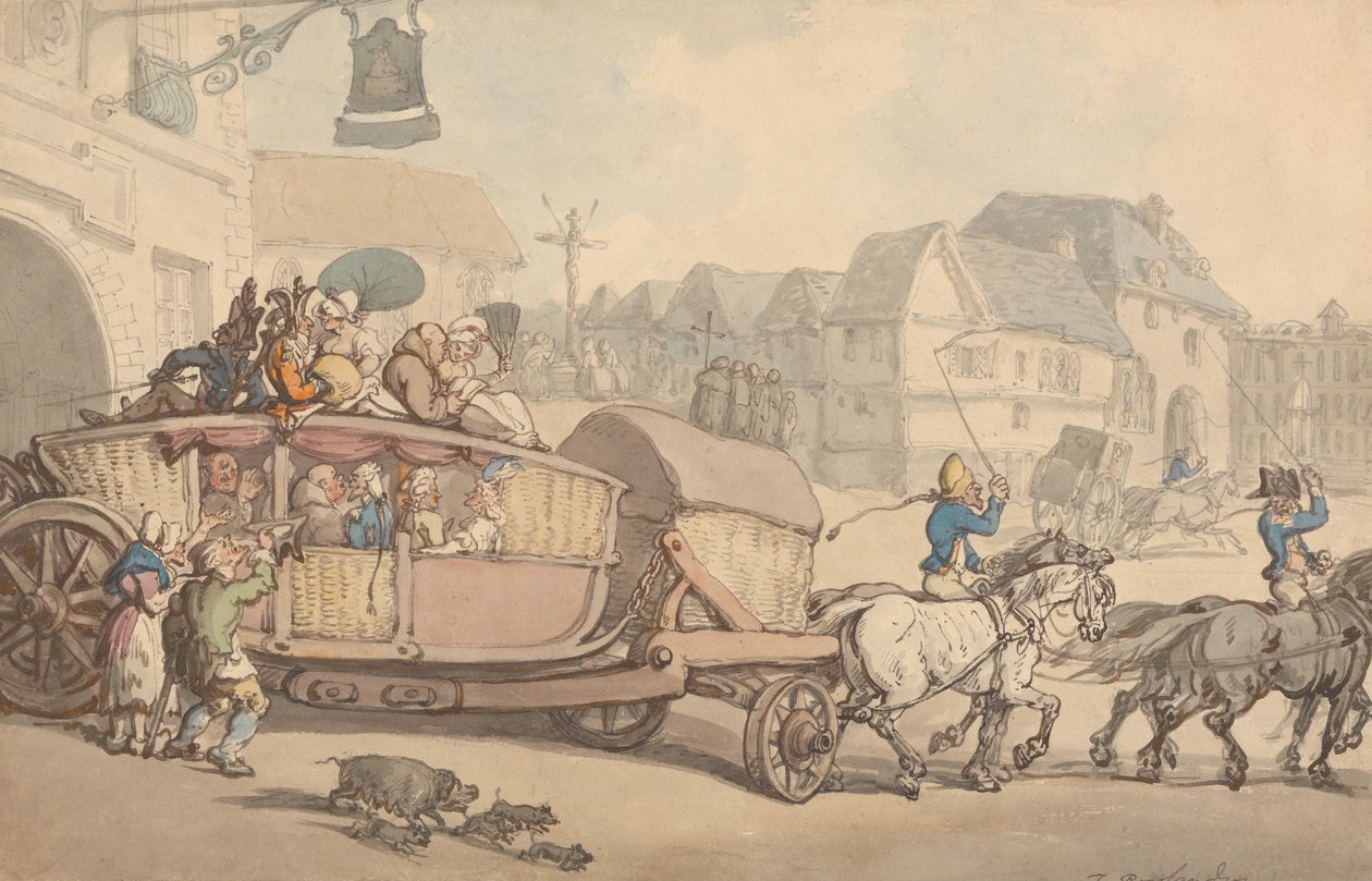 Postępowanie wyjaśniające w Paryżu autorstwa Thomas Rowlandson