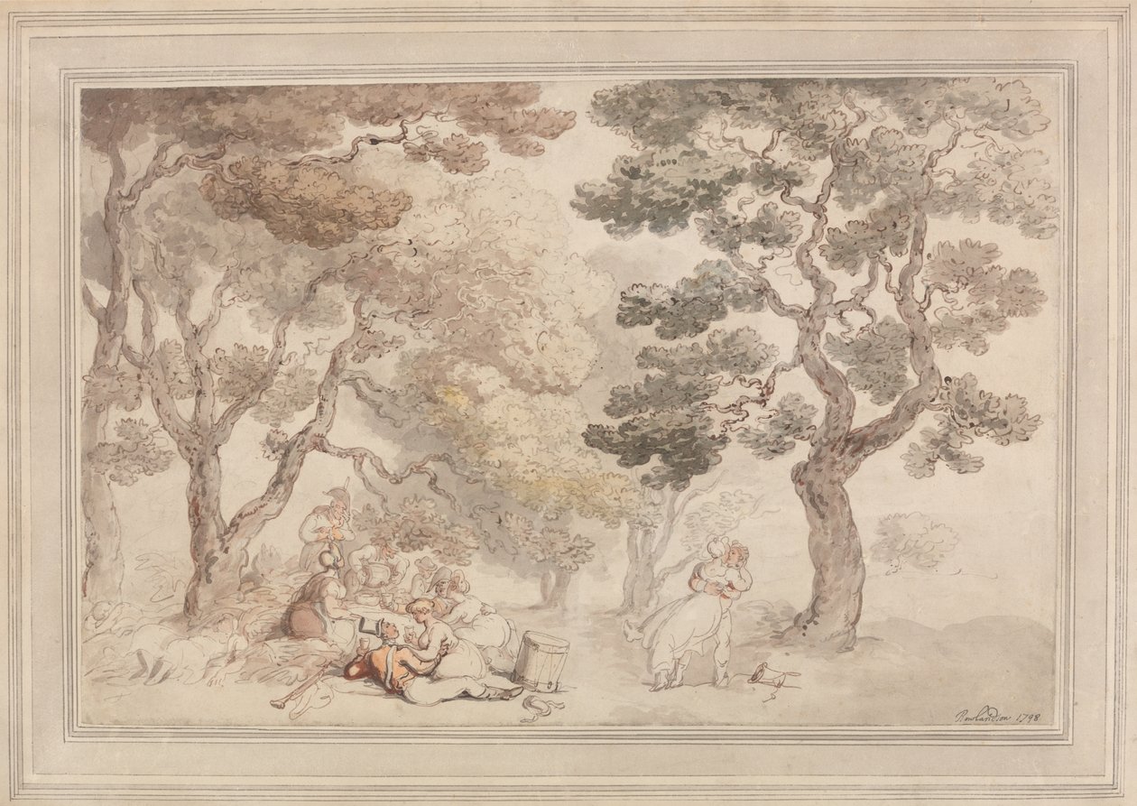 Piknik (wc na papierze) autorstwa Thomas Rowlandson