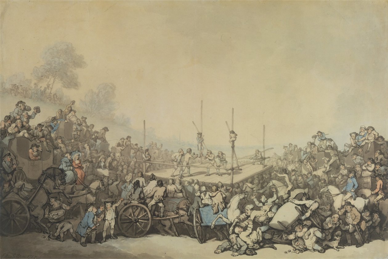 Walka o nagrodę autorstwa Thomas Rowlandson