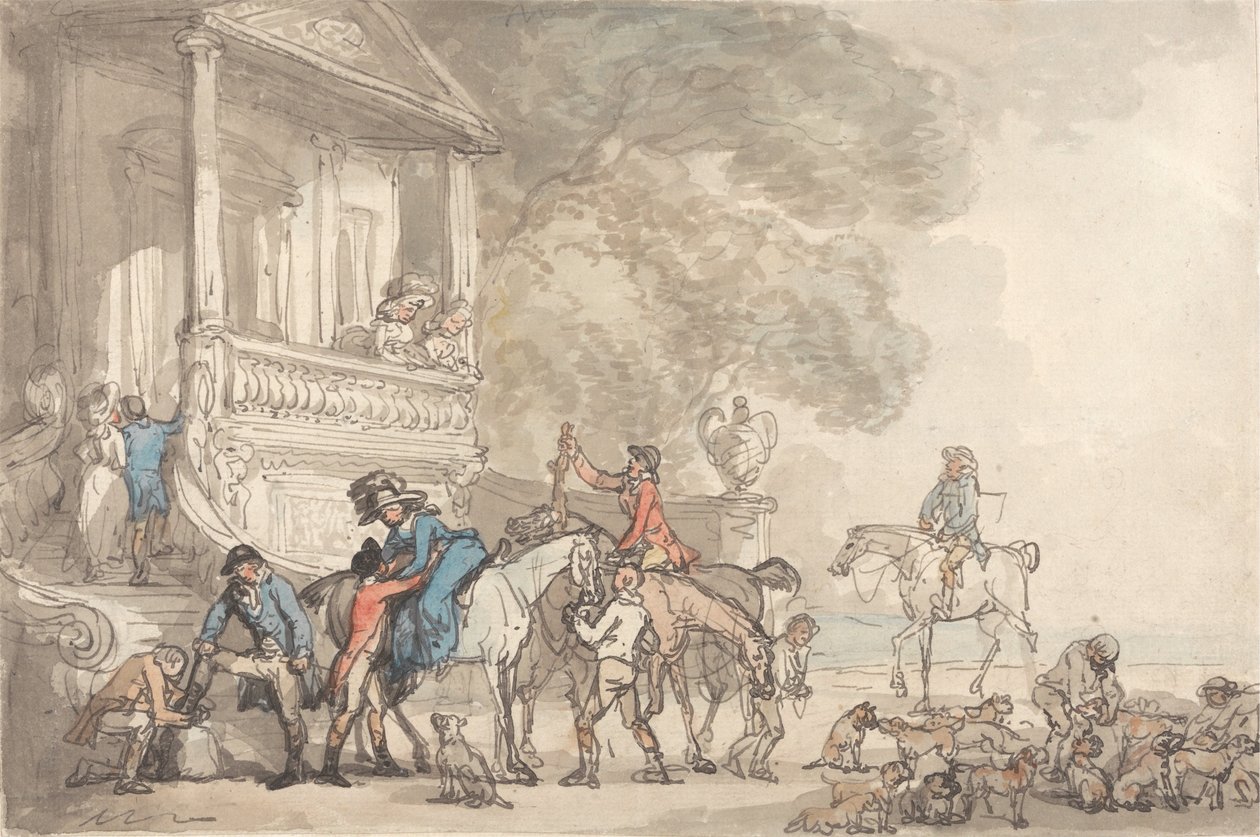 Powrót z polowania autorstwa Thomas Rowlandson