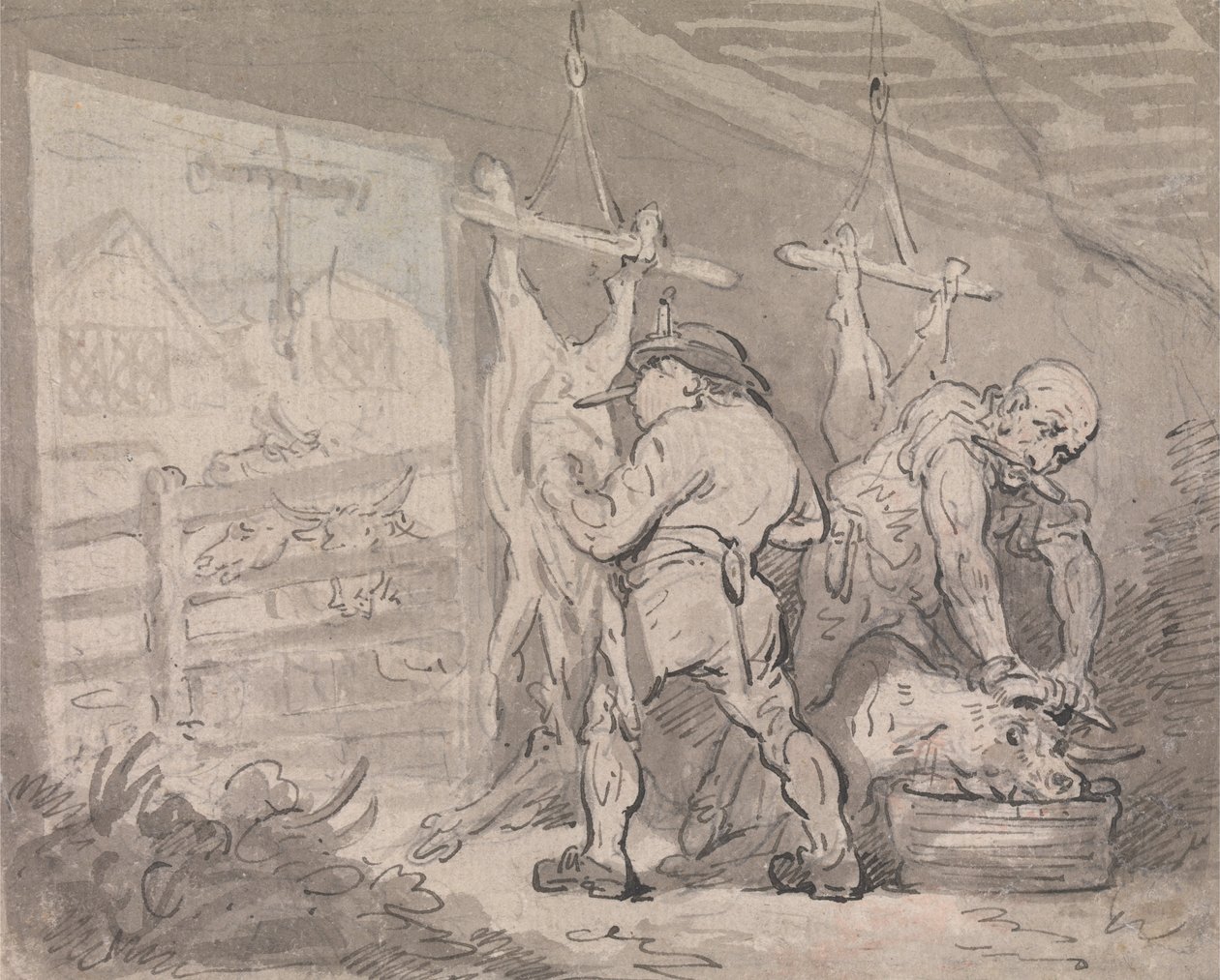 Rzeźnia autorstwa Thomas Rowlandson