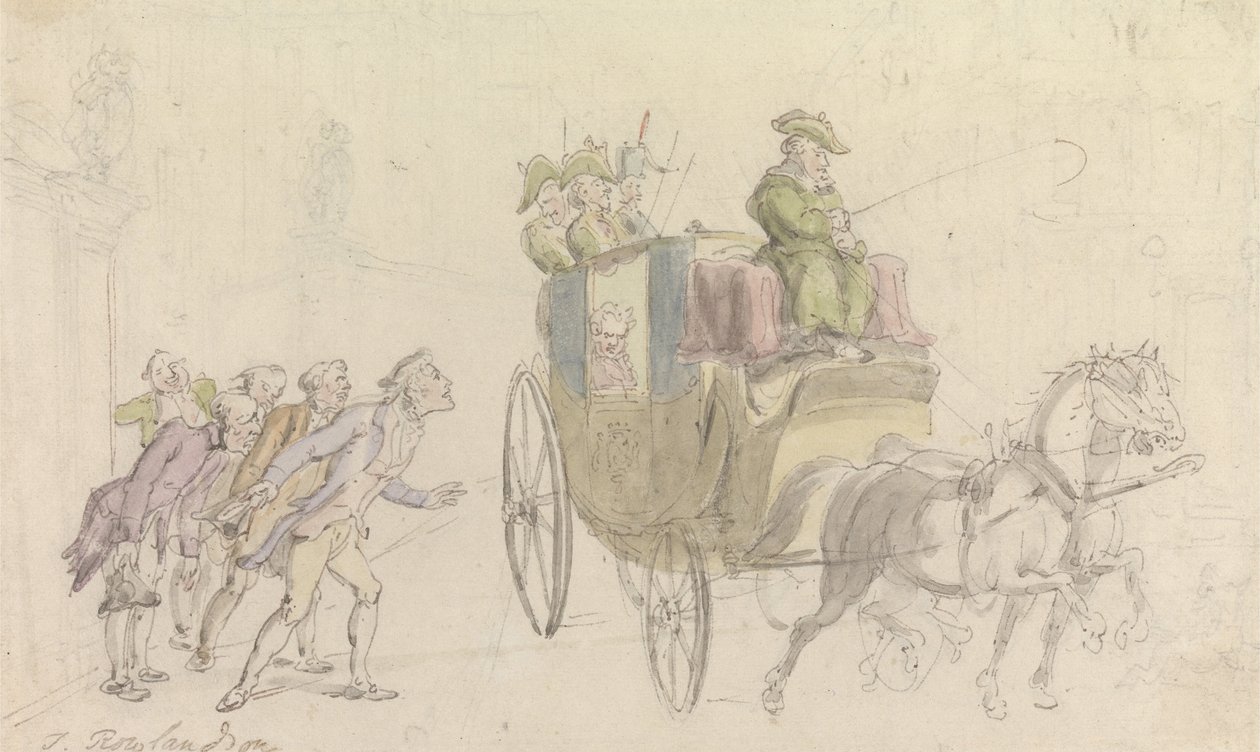 Wikariusz Wakefielda – obecność szlachcica autorstwa Thomas Rowlandson
